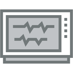 EKG-Monitor zwei farben Icon
