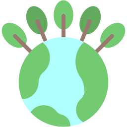 earth trees flat icon