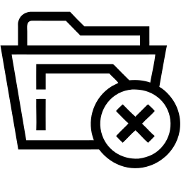 Ordner löschen line Icon