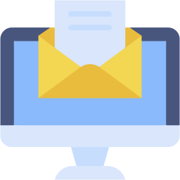 E-Mail-Marketing flach Icon