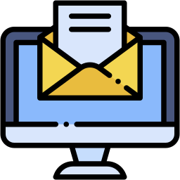 marketing via e-mail lineal-color icona