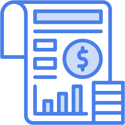 financial report two color icon