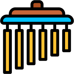 chimes lineal color icon