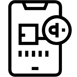 mobile app line icon