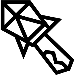 origami kite line icon