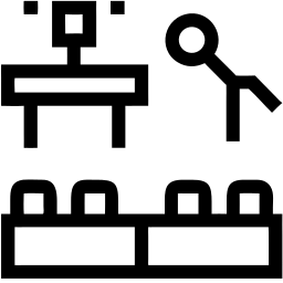 assembly line line icon