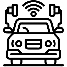 autonomous vehicle line icon