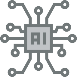artificial intelligence two color icon