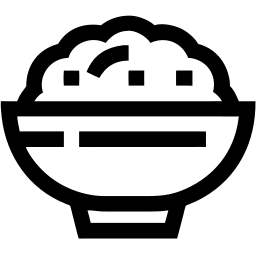 rice bowl line icon