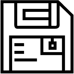 软盘 线条 图标
