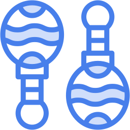 rattle two-color icon