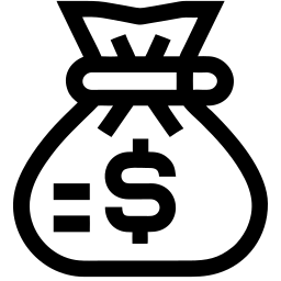 حقيبة نقود خط أيقونة