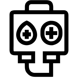 blood bag line icon