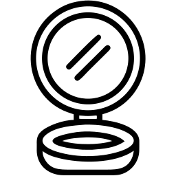 miroir compact ligne icône