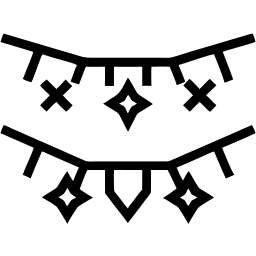 diwali lights line icon