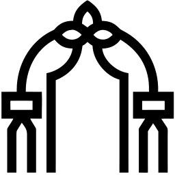 arco nuziale linea icona