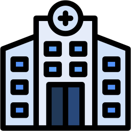 hospital lineal color icon