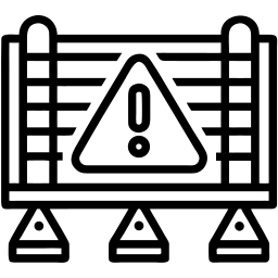 warning sign line icon