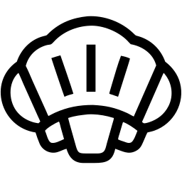 seashell line icon