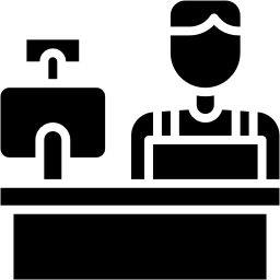 出纳员 填充 图标