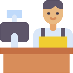 cashier flat icon