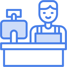 cashier two color icon