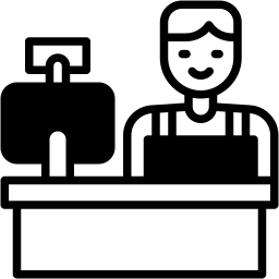 出纳员 双色调 图标