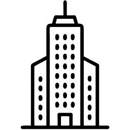 office building line icon