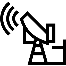 卫星天线 线条 图标