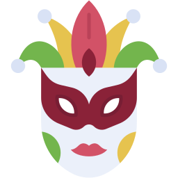 carnival mask flat icon