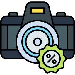 camera sale icon