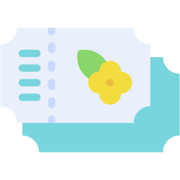 билет flat иконка