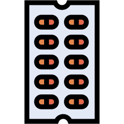 pill pack lineal color icon
