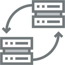 database sync two color icon