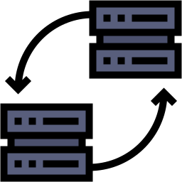 database sync lineal color icon
