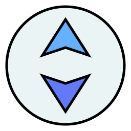 Pfeil nach oben/nach unten lineal farbe Icon