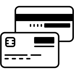 carta di credito duotono icona