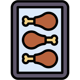 Hähnchenschenkel lineal farbe Icon