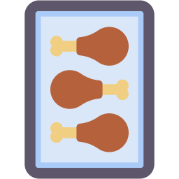 chicken legs flat icon