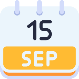 september flat icon