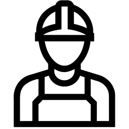 construction worker line icon