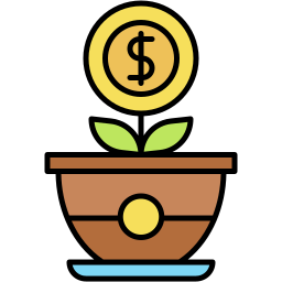 investment lineal color icon