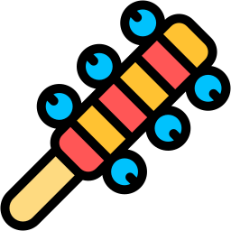 rattle lineal color icon