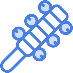 rattle two-color icon