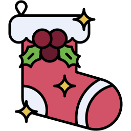 christmas stocking lineal-color icon