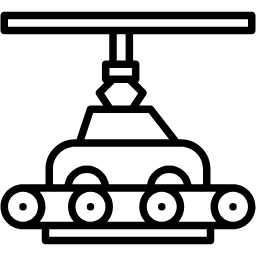 assembly line line icon