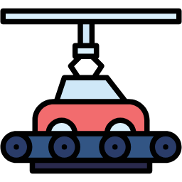 assembly line lineal color icon