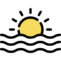 sunrise lineal color icon