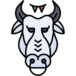 bull lineal color icon