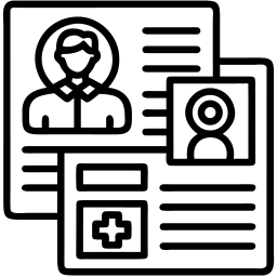 Patientenprofil linie Icon